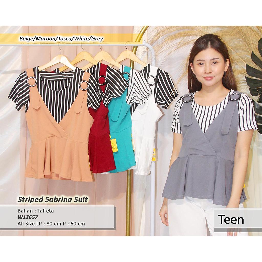 Striped Sabrina suit