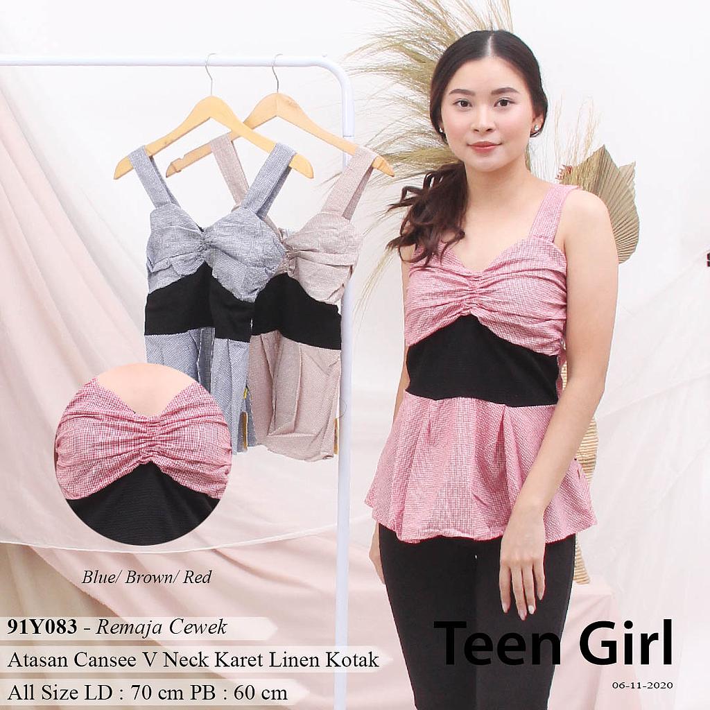 SINGLET PNDK TALI RIB DADA KERUT BLK SLT