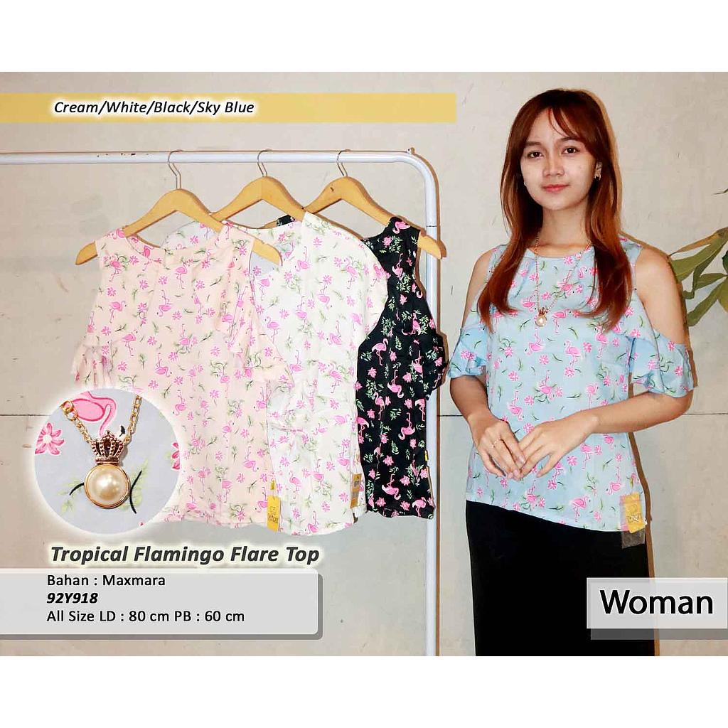 Tropical Flamingo Flare top