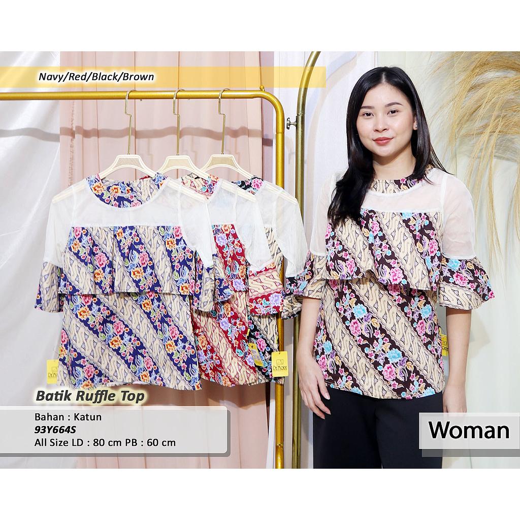 batik ruffle top