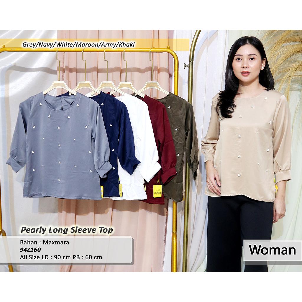 pearly long sleeve top