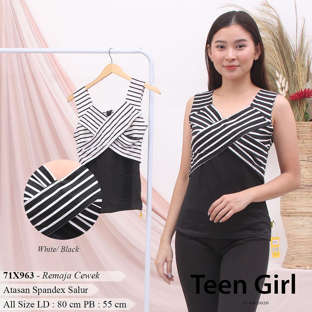 SINGLET TTOP DPN RIB SILANG BLK SLETING