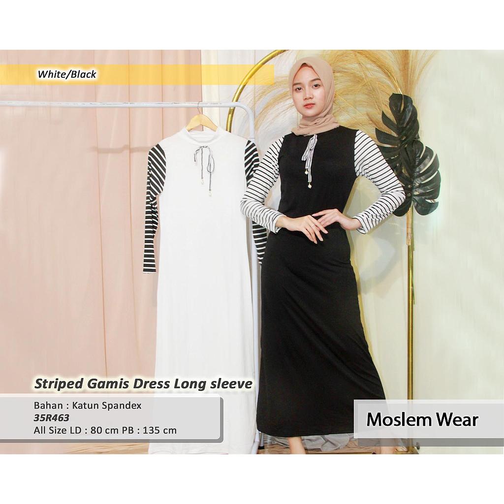 Striped Gamis dress Long sleeve