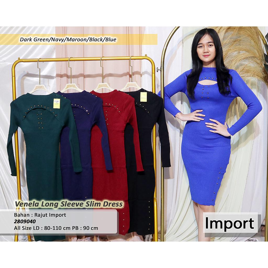 Venela long sleeve slim dress