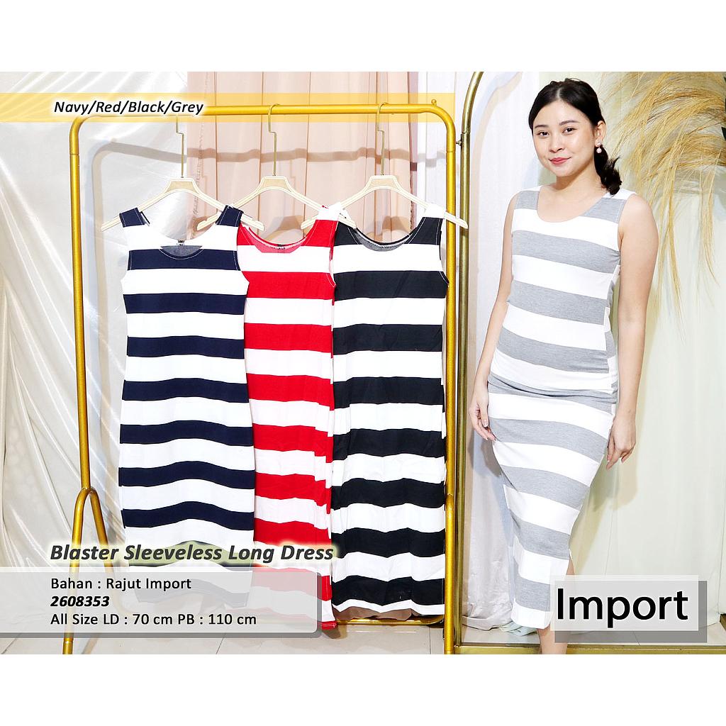 Kanzia Zip Neck slim dress stripe
