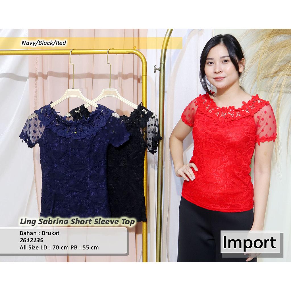 Ling sabrina short sleeve top