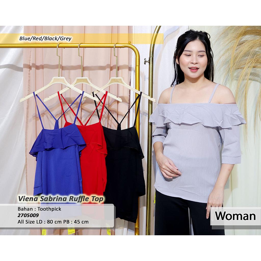 viena sabrina ruffle top