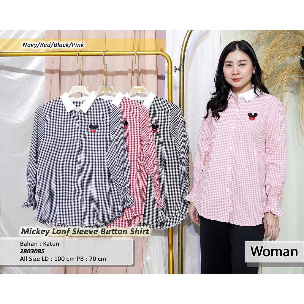 Mickey Long Sleeve Button  Shirt