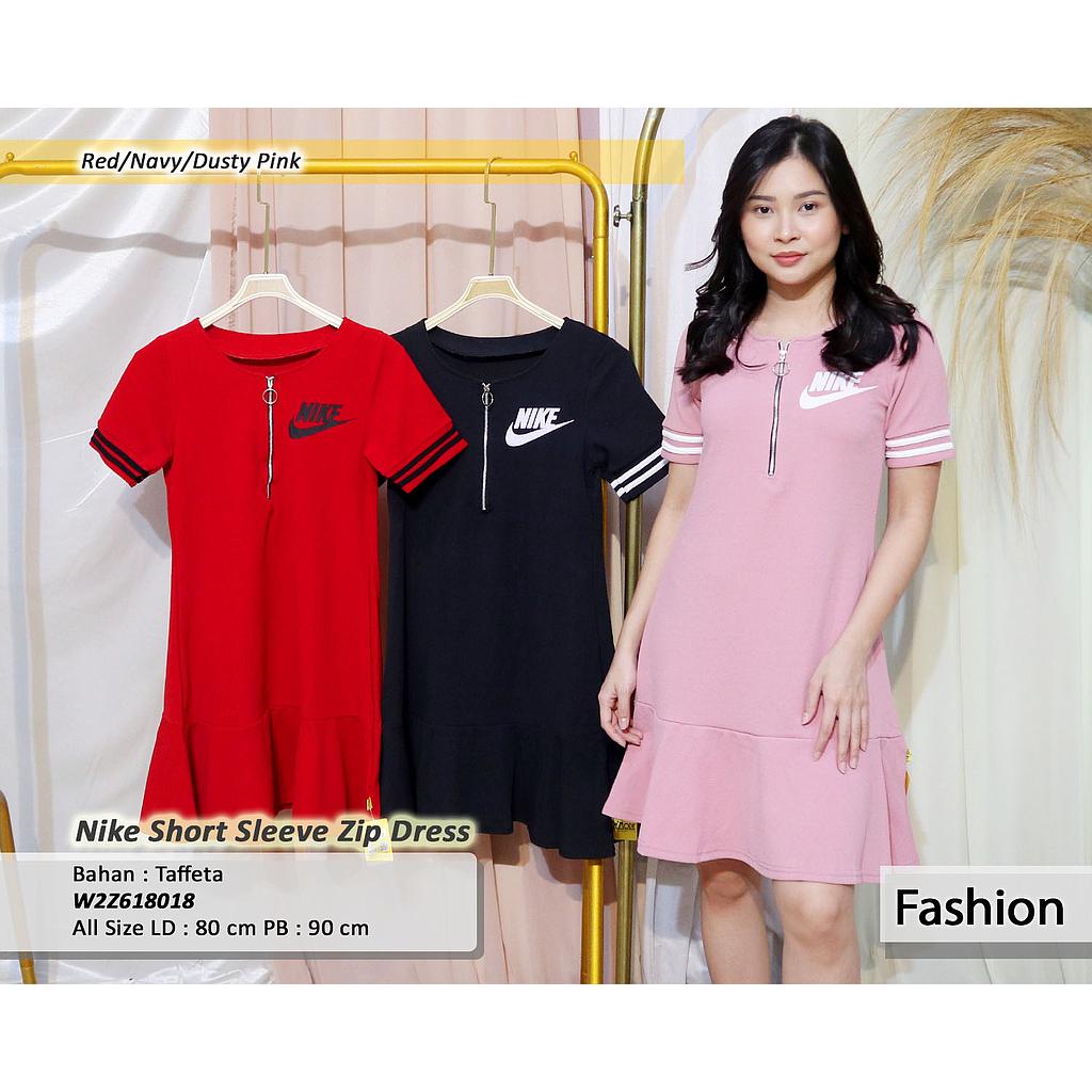 Nike Short Sleeve Zip Dress
