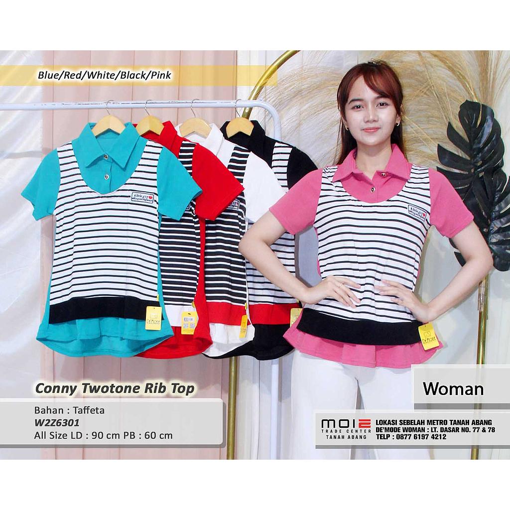 Conny Twotone Rib Top