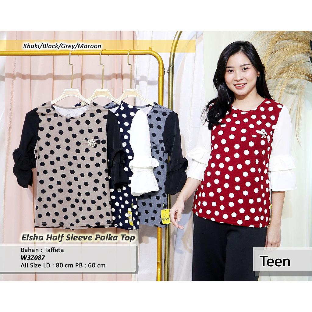 Elsa Half Sleeve Polka Top