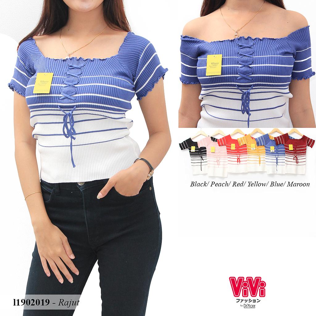 YQH-MS8612 DEBBIE ATASAN RAJUT SABRINA STRIPE