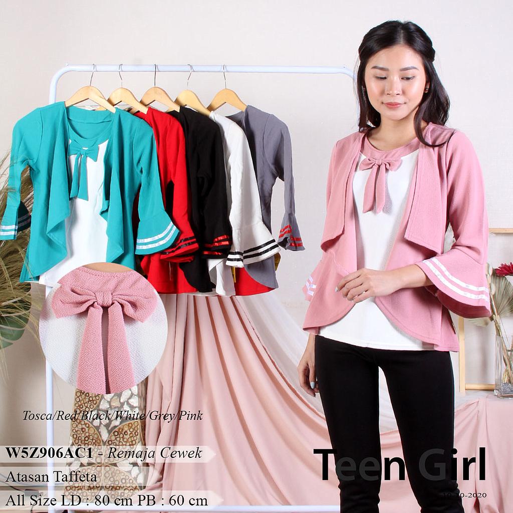 BLOUSE ROMPI TEMPEL TANGAN TOMPRET LIST PITA W5Z906AC1