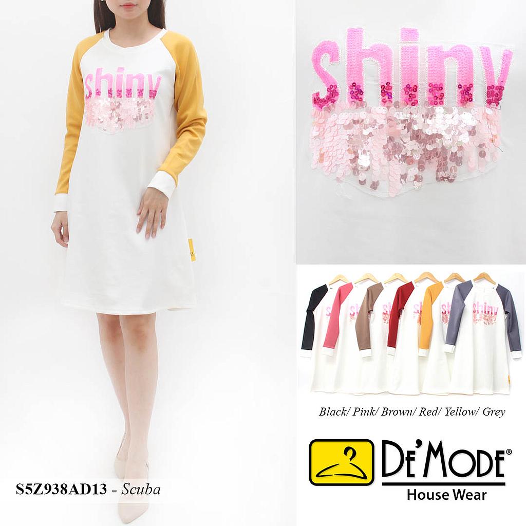 EVANA MIDI DRESS KOMBINASI+AP SHINY PINK