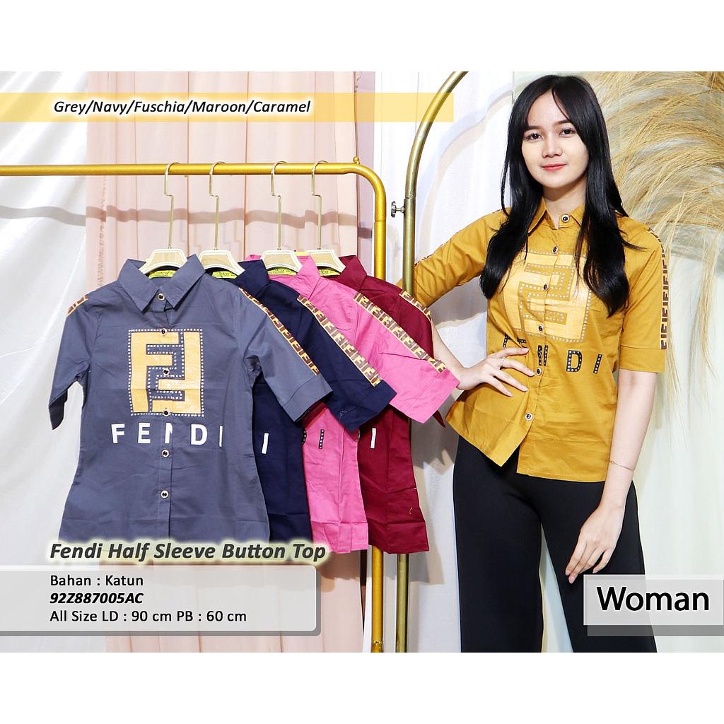 fendi half sleeve button top