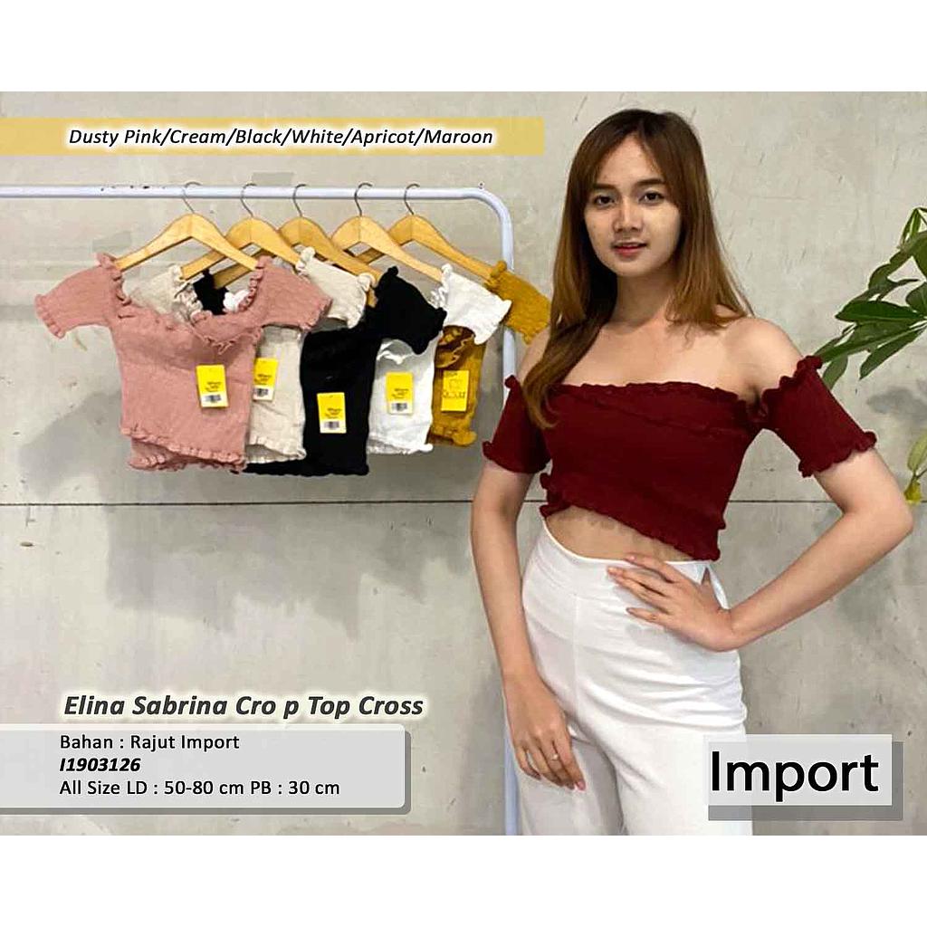 Elina sabrina crop top