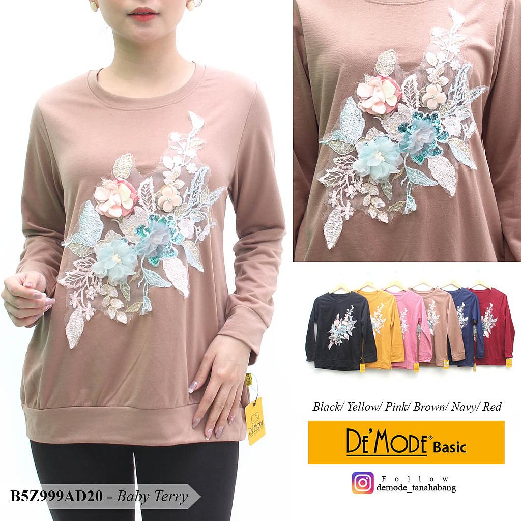DAMIAN BLOUSE SWEATER + APLIKASI BUNGA