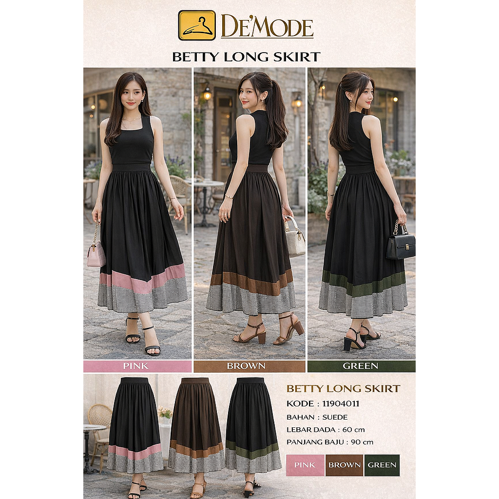 Betty Long Skirt Plisket