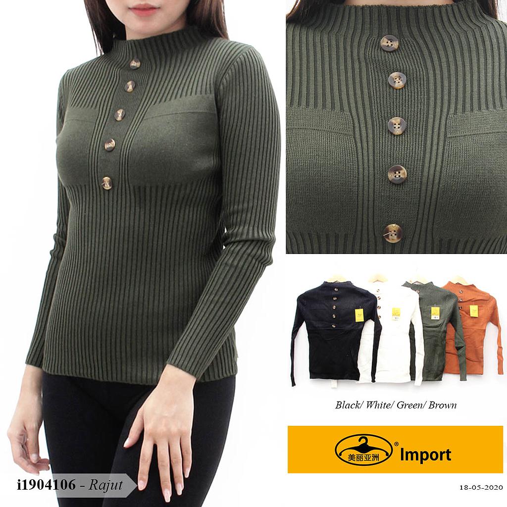 YQH-MS5647 Catrin atasan RAJUT kancing tengah tangan panajang