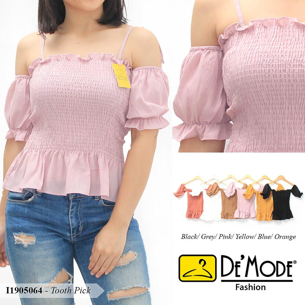 LJJ-MS936 Syahrin atasan smock pundak bolong