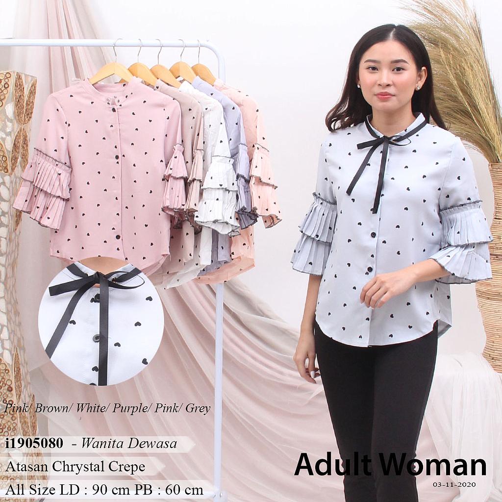 DH-MS1823 Liliana atasan kemeja tangan 2 layer prisket