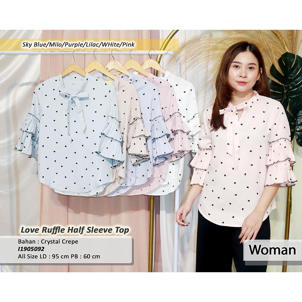 Love RUffle Half Sleeve Top