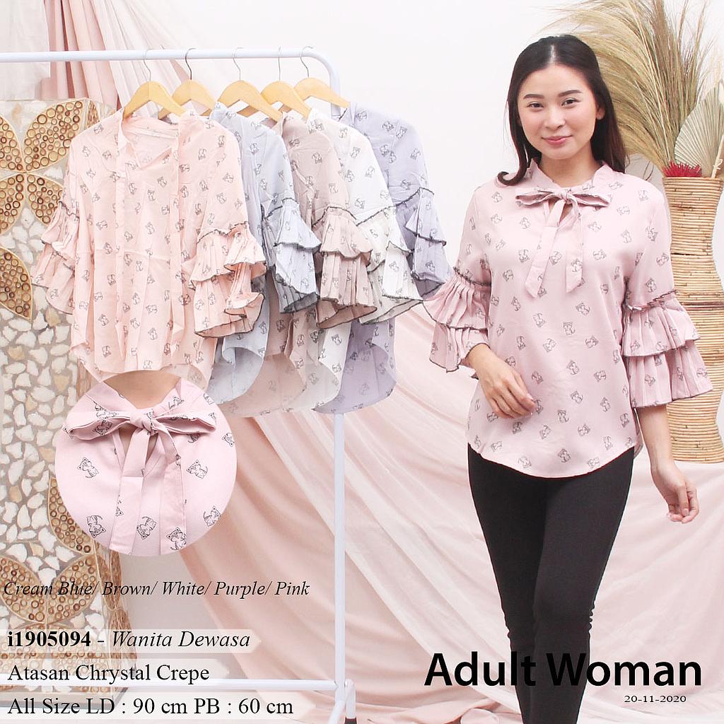 DH-MS1967 Liliana blouse kerah pita 2 layer prisket