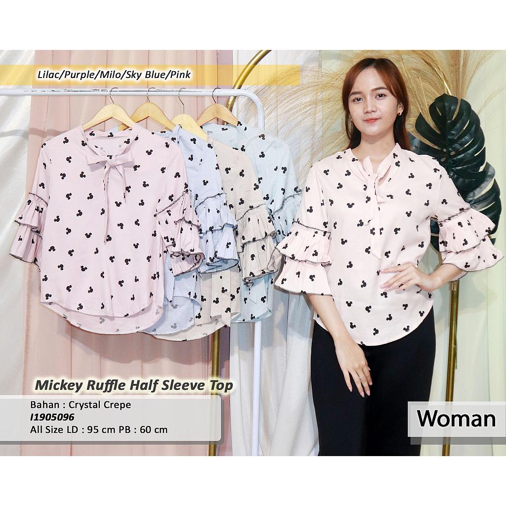 Mickey Ruffle Half Sleeve Top