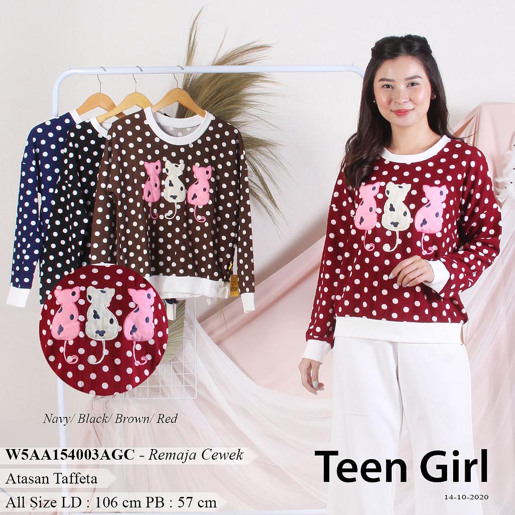 YENNY ATASAN BASIC BORDIR KUCING FLANEL