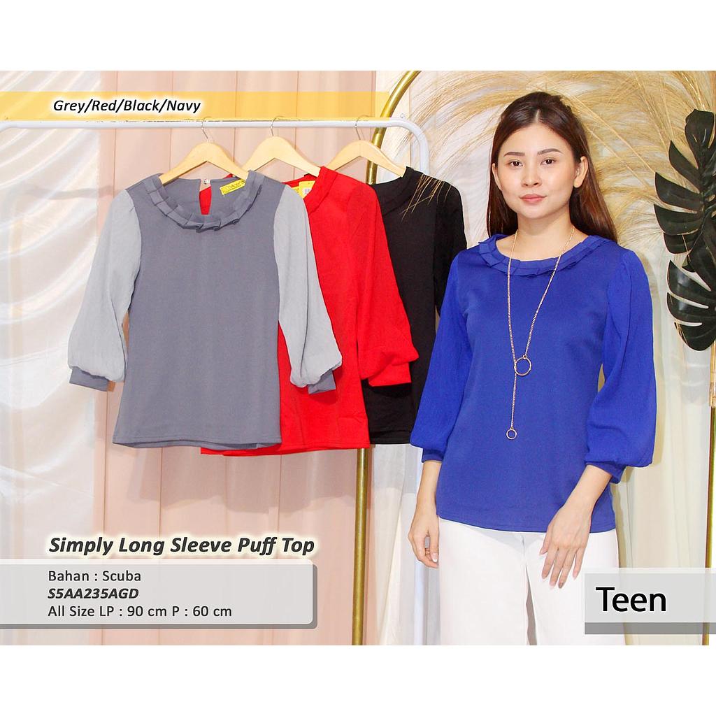 Simply Long sleeve Puff Top