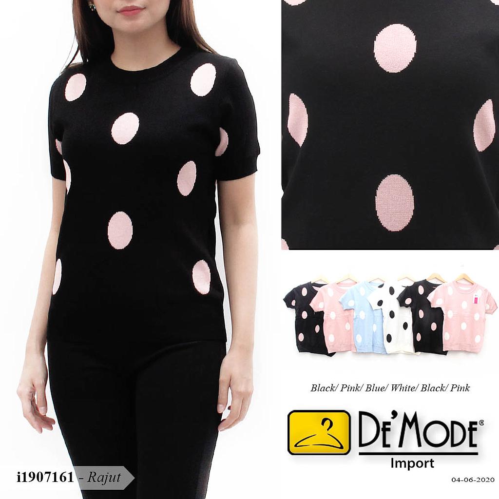 YQH-MSS338 Jelita atasan rajut polkadot