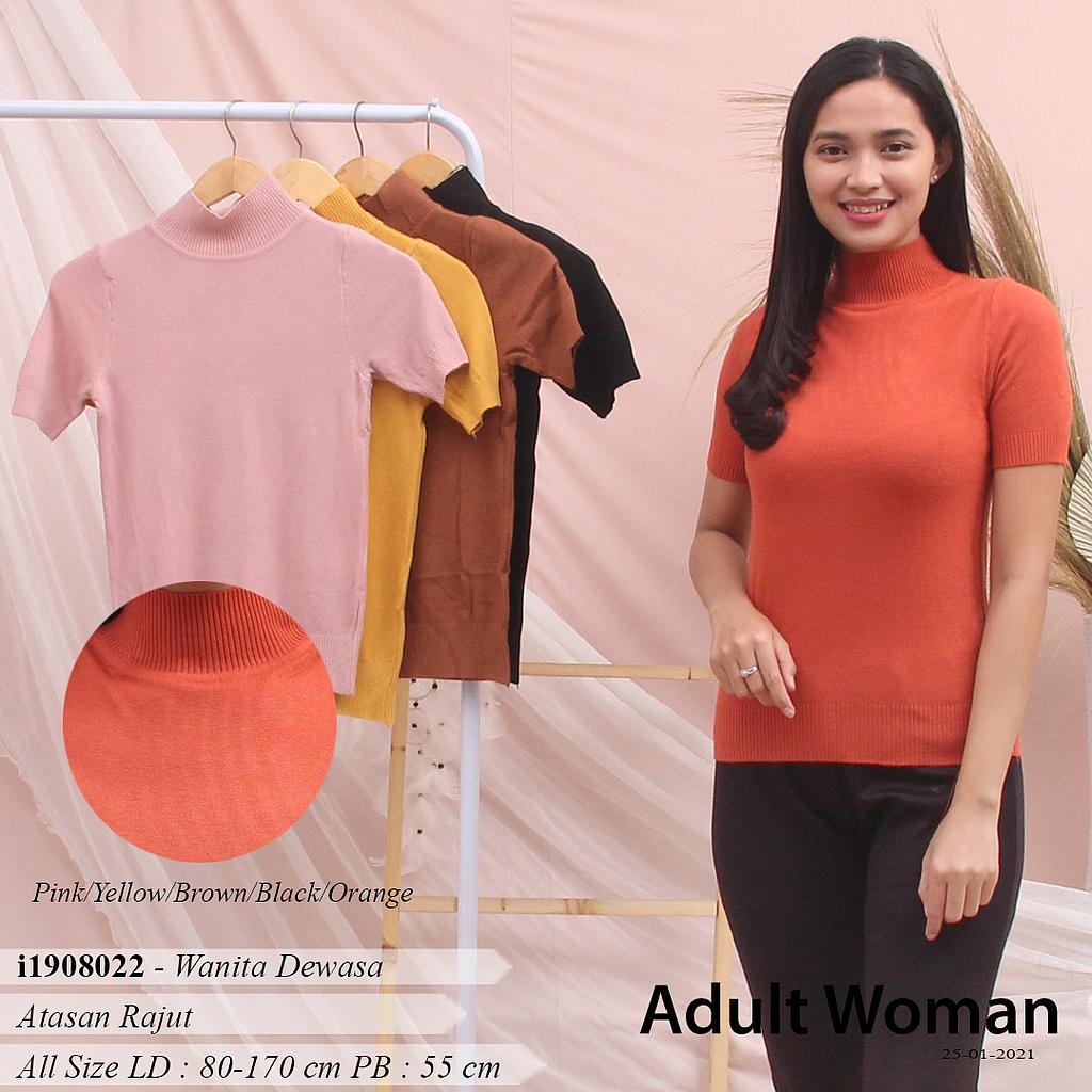 YQH-MS32 Myla atasan rajut turtle neck tangan pendek