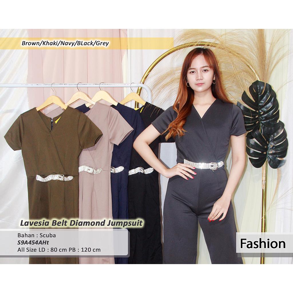 Lavesia Belt Diamond Jumpsuit