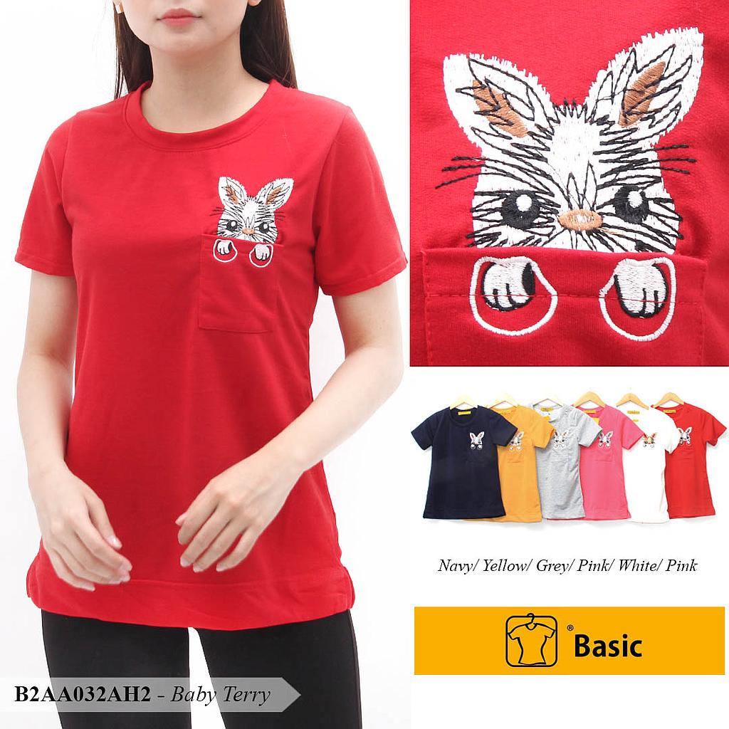KAYLA BLOUSE BASIC + AP KANTONG DAN BORDIR