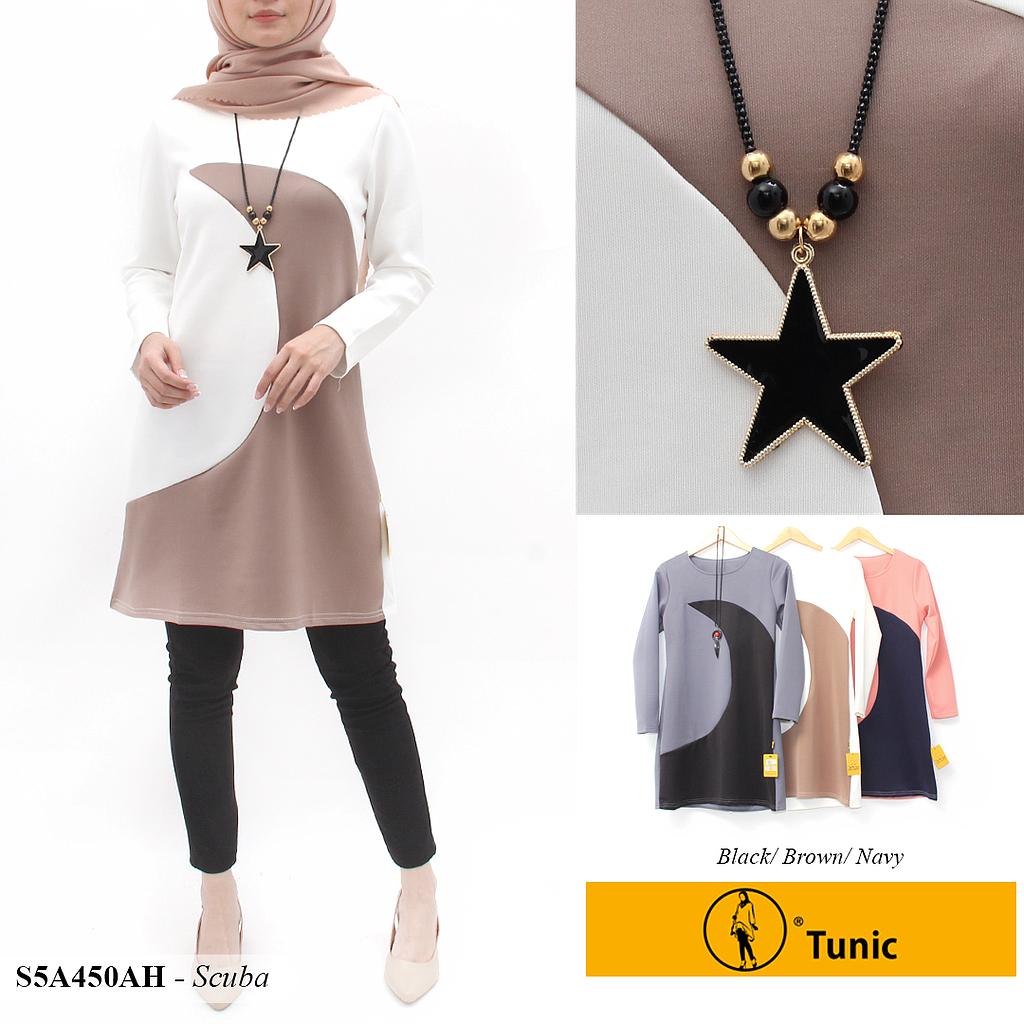 LIANA DRESS SCUBA COLOR BLOCK BULAN