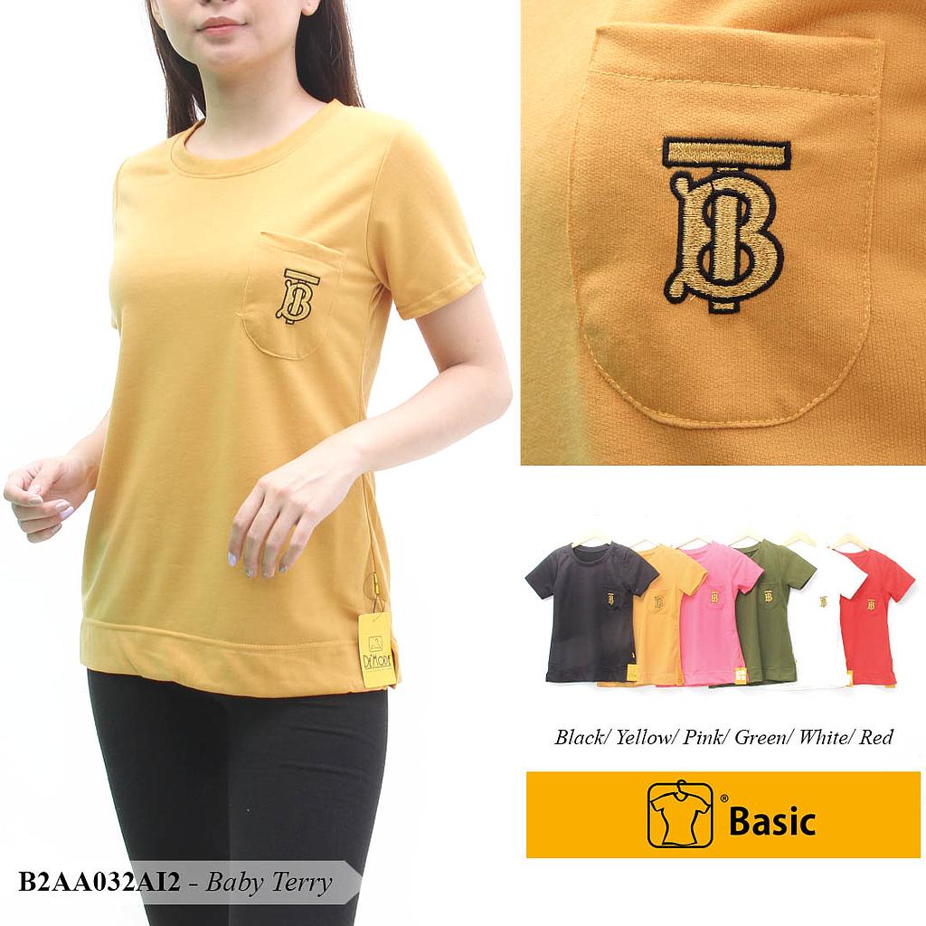 KAYLA BLOUSE BASIC + AP KANTONG DAN BORDIR