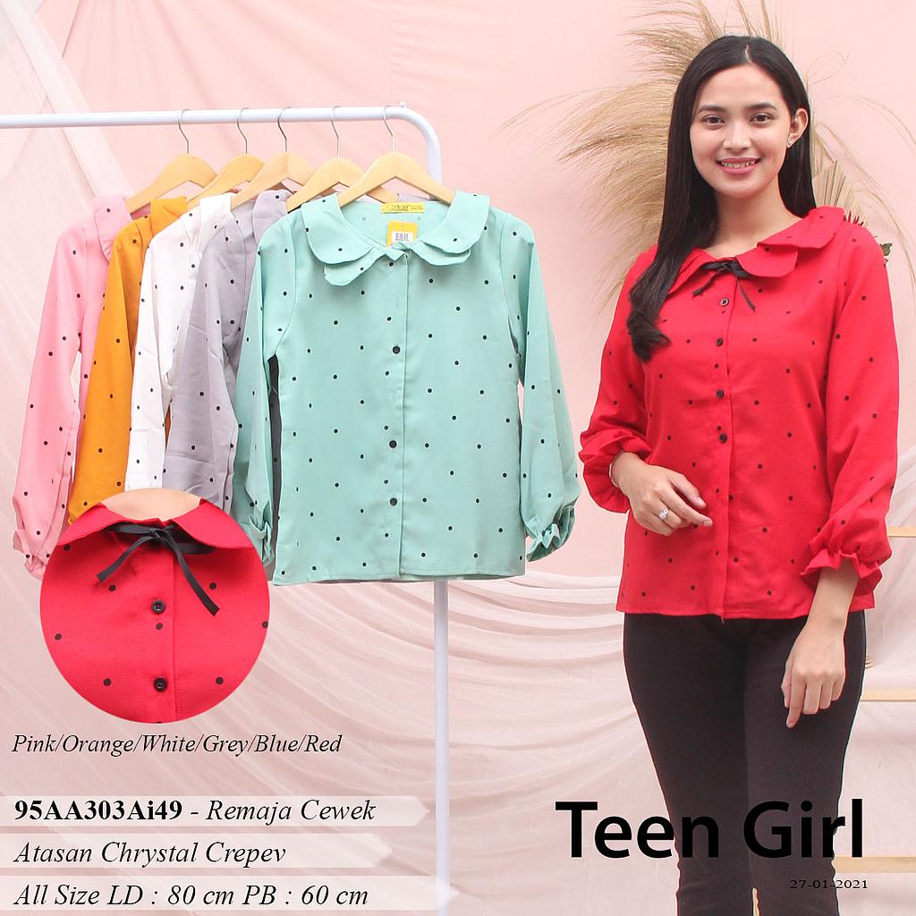 VERRA ATASAN KEMEJA KERAH DOUBLE + SABLON ONDE