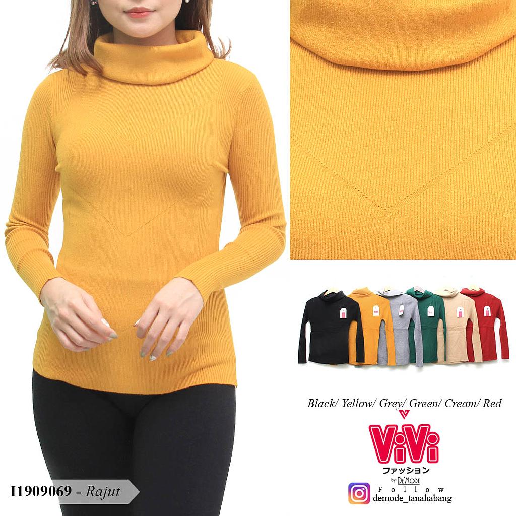 YQH-MS9924-2 Darly atasan rajut can see turtleneck
