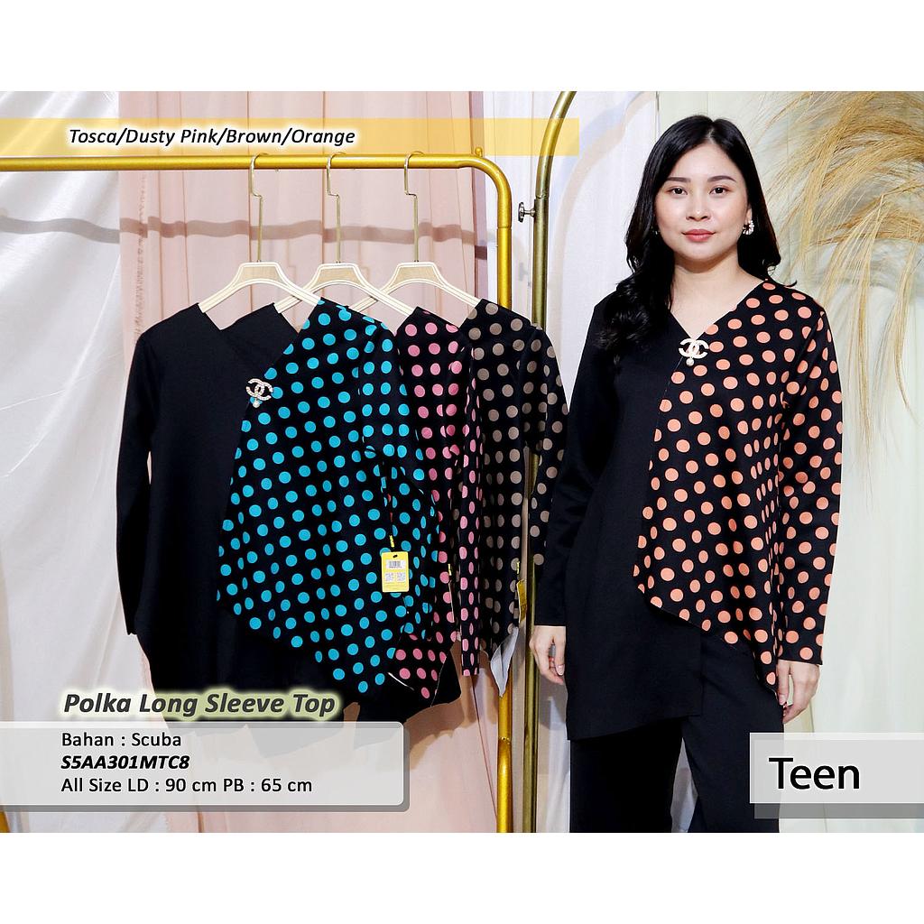 Polka Long Sleeve Top