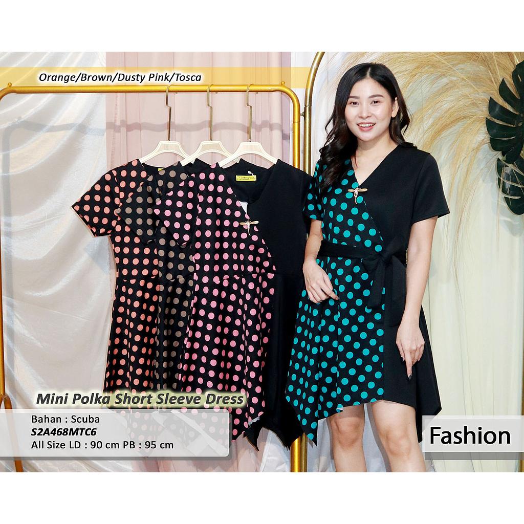 Mini Polka short sleeeve dress