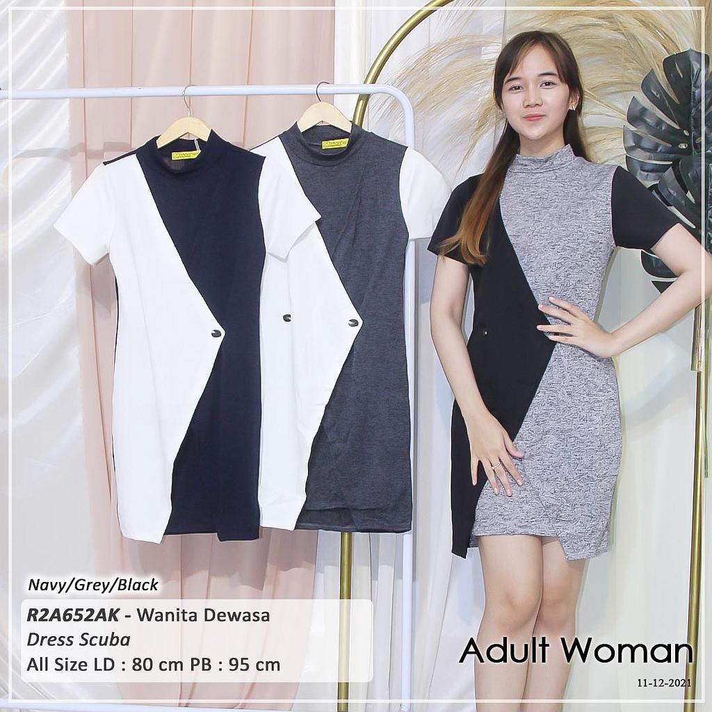 SARAH DRESS TURTEL NECK KOMBINASI 