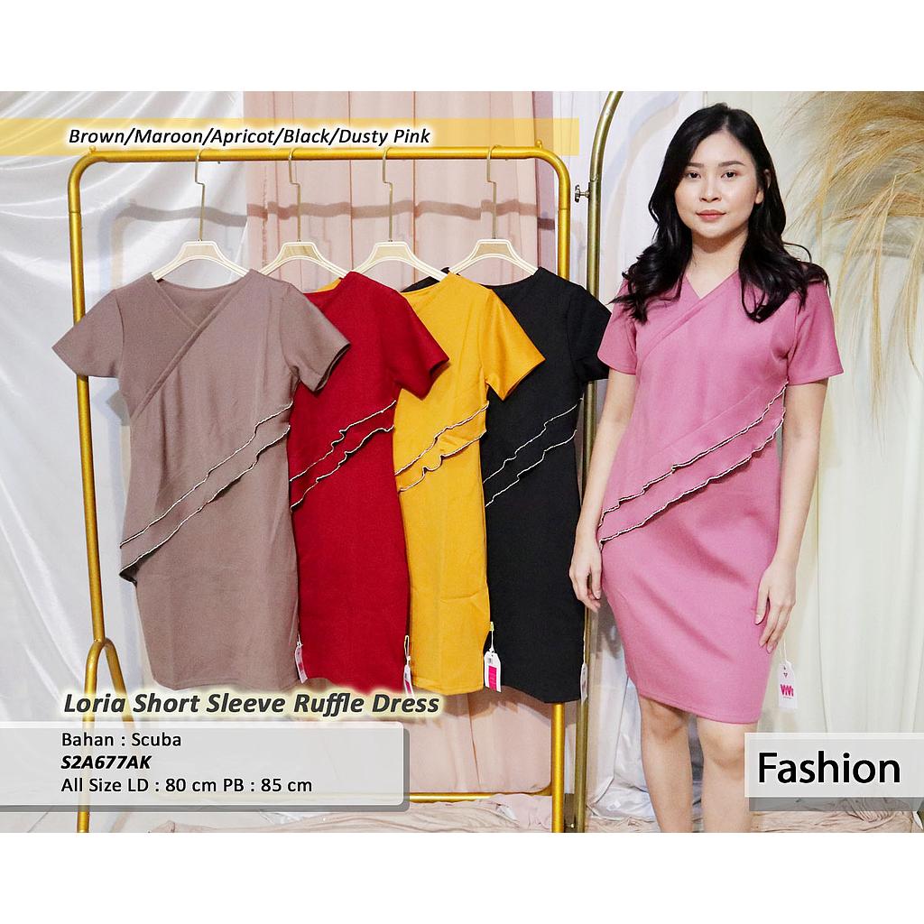 loria sleeve ruffle dres