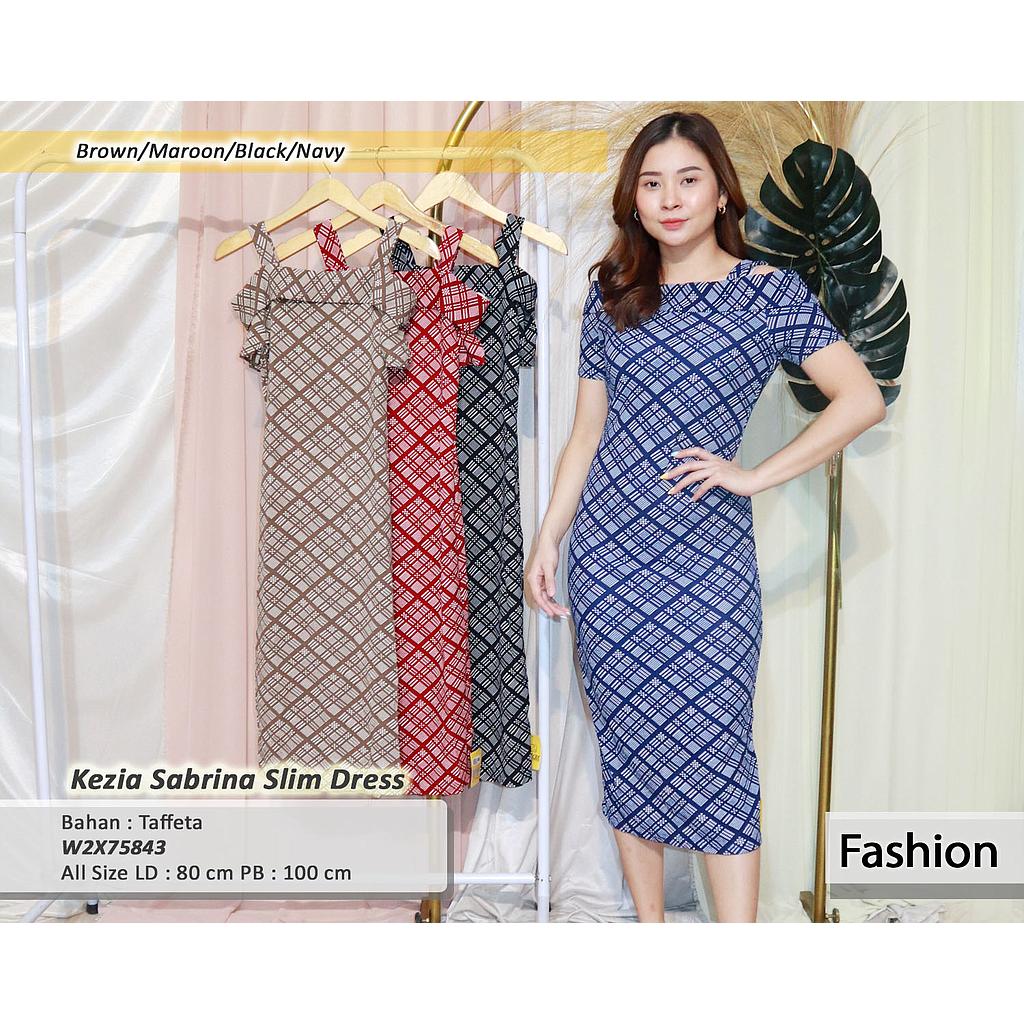 Kezia sabrina  slim dress