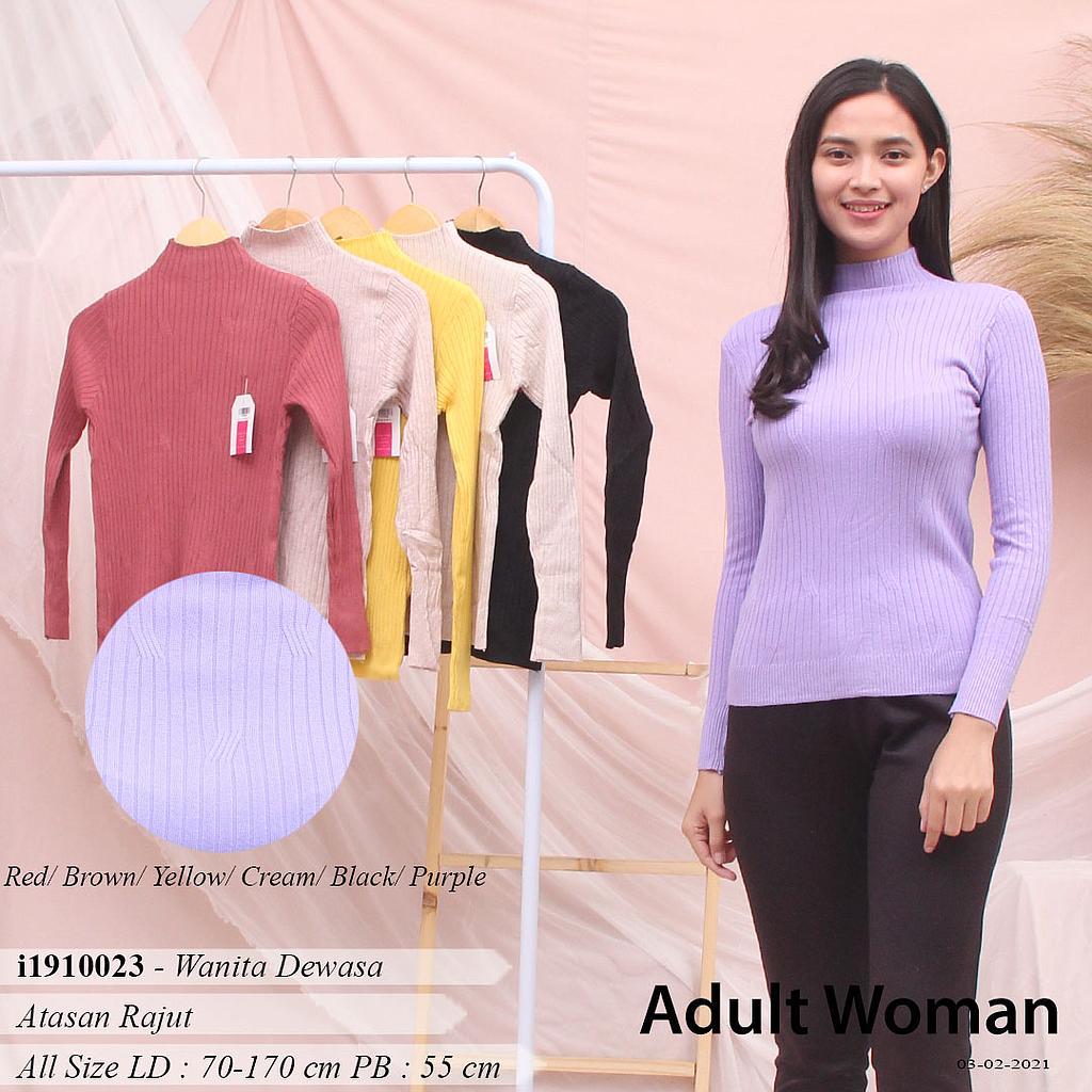 YQH-MSW342 Sharon atasan rajut  turtle neck