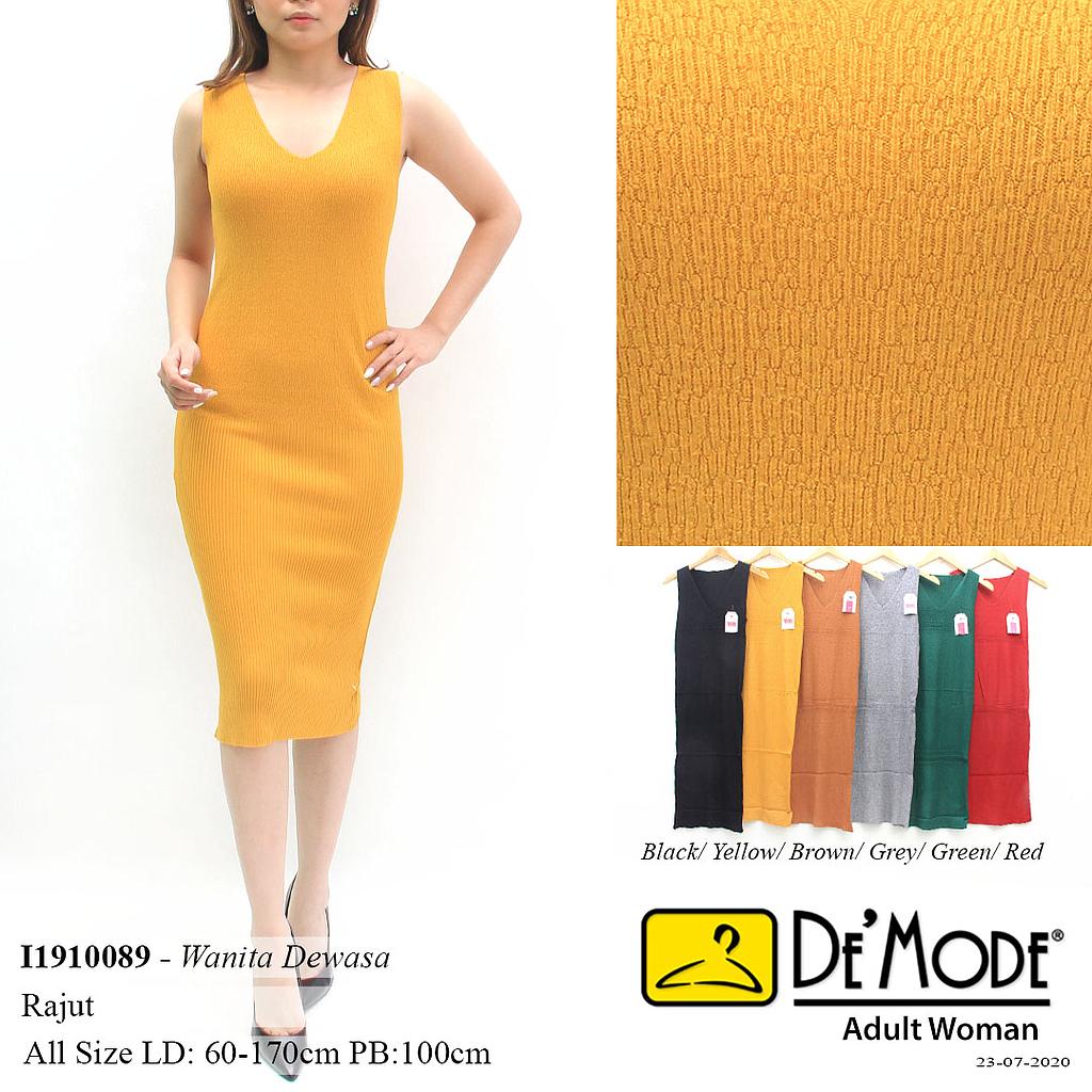 YQH-MS3752V Stefani dress span rajut tekstur