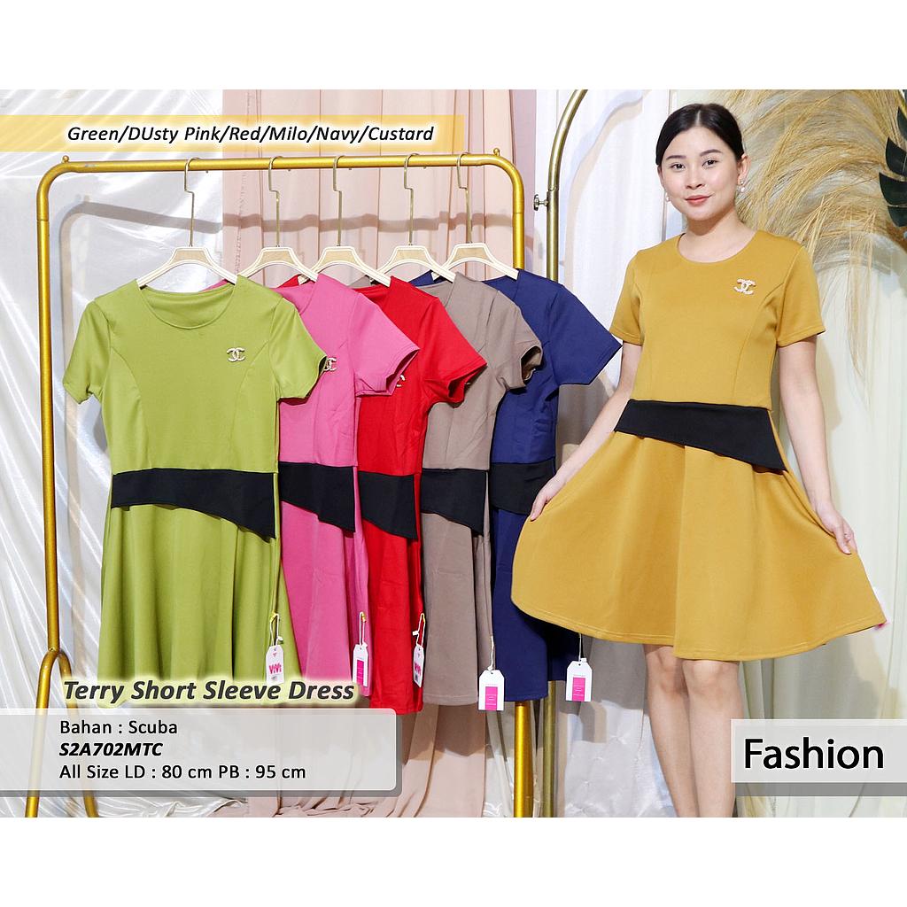 terry short sleeve dress