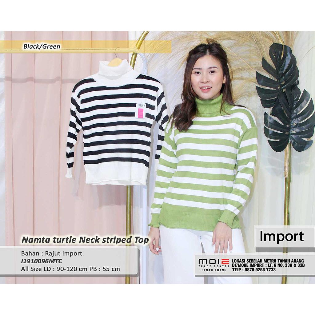 Namta Turtle Neck Striped Top