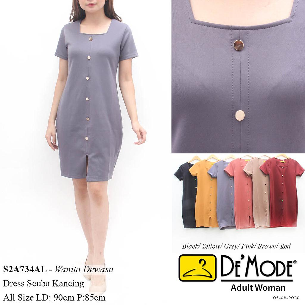 KINKA DRESS LEHER KOTAK + KANCING 