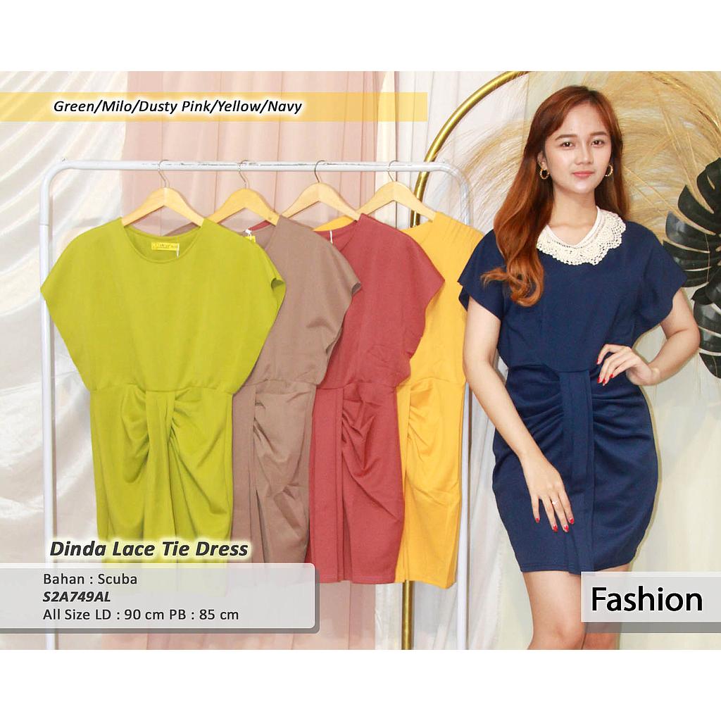Dinda Lace Tie Dress