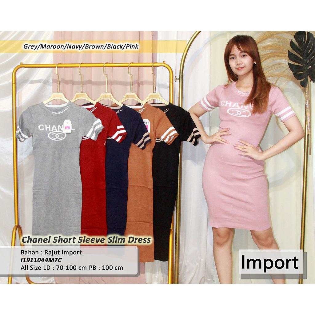 Chanel short sleeve slim dress